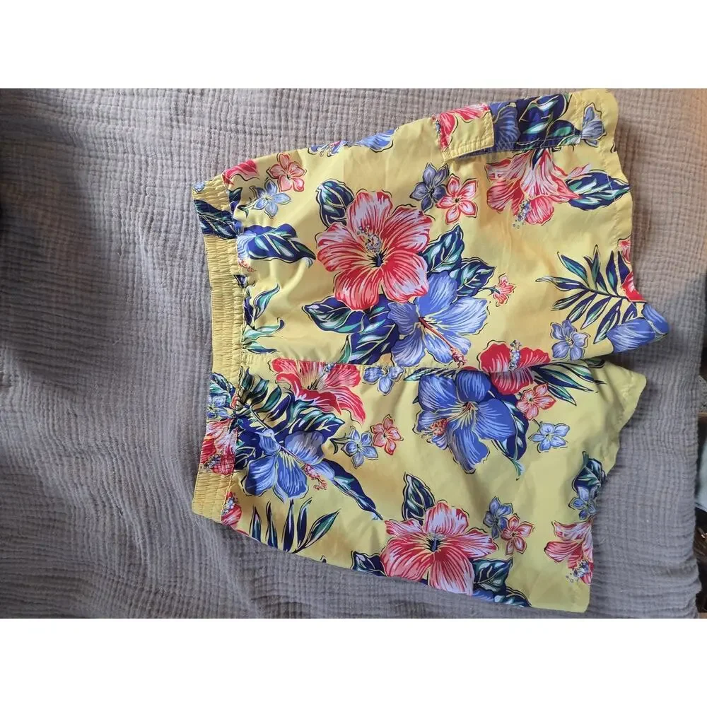 Polo Ralph Lauren Mens Floral Beachwear Swim Trunks size L beach resort cruise